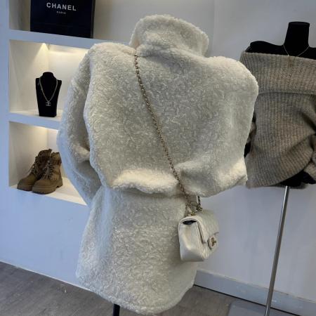 FA50907# 冬季新款法式气质字母设计款羊羔毛卫衣套装女休闲两件套短裙 服裝批發女裝批發服飾貨源