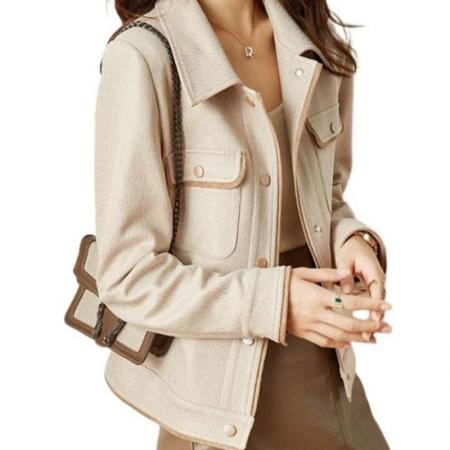 FA50912# 鹿皮绒外套女秋冬款小个子秋季新款时尚减龄休闲百搭夹克上衣 服裝批發女裝批發服飾貨源