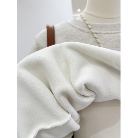 FA50942# 华棉VCV复合超柔大码300秋冬精致刺绣宽松加绒加厚保暖圆领卫衣女 服裝批發女裝批發服飾貨源