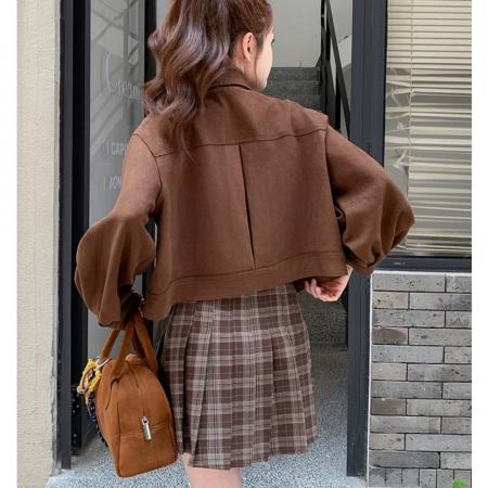 FA50945# 秋冬时尚设计感小众外套女士新款高级感百搭上衣洋气减龄女装 服裝批發女裝批發服飾貨源