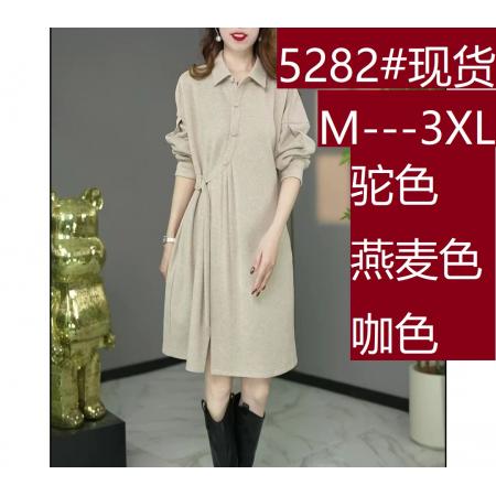 FA50979# 原创设计师款高货欧版洋气加厚衬衣领宽松遮肉连衣裙a字打底裙 服裝批發女裝批發服飾貨源