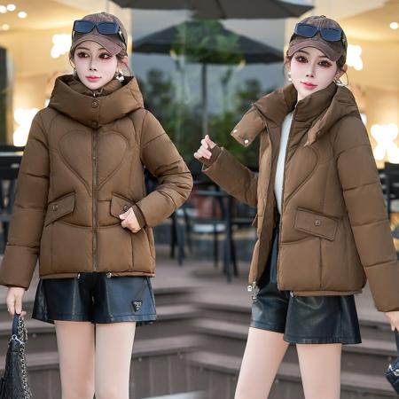 FA51015# 【可拆卸帽】冬季新款羽绒棉服短款时尚棉衣外套加厚洋气女小棉袄   服裝批發女裝批發服飾貨源