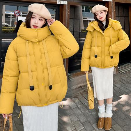 连帽棉服女年冬季新款大码女装外套棉衣女棉袄夹克上衣小个子   服裝批發女裝批發服飾貨源