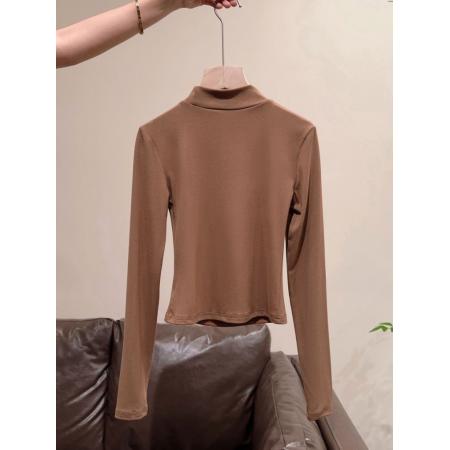 FA51110# 纯欲辣妹风镂空长袖内搭上衣女秋冬季新款修身显瘦打底衫T恤 服裝批發女裝批發服飾貨源