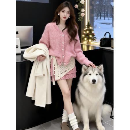 FA51122# 小香风韩系穿搭一整套时尚套装春季新款巨好看时髦小个子女装 服裝批發女裝批發服飾貨源