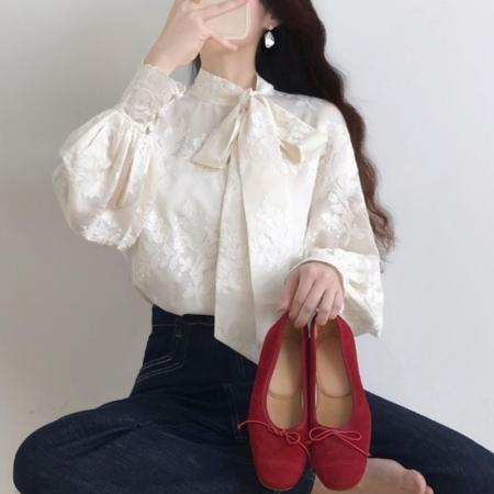 FA51153# 秋装法式独特精致小上衣气质轻奢高级感绝美蕾丝花边系带白色衬衫 服裝批發女裝批發服飾貨源