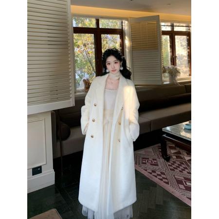 FA51197# 少女感温柔拼接网纱仙女风显瘦长袖连衣裙加厚 服裝批發女裝批發服飾貨源