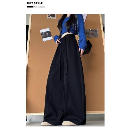 FA51201# 大码显瘦新款休闲女装秋冬高腰垂坠感灯芯绒阔腿裤 服裝批發女裝批發服飾貨源