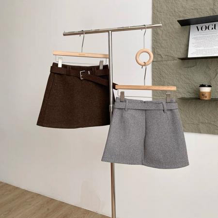 FA51223# 秋冬新款韩版简约纯色复古气质高腰A字裙遮跨修身半身裙女 服裝批發女裝批發服飾貨源