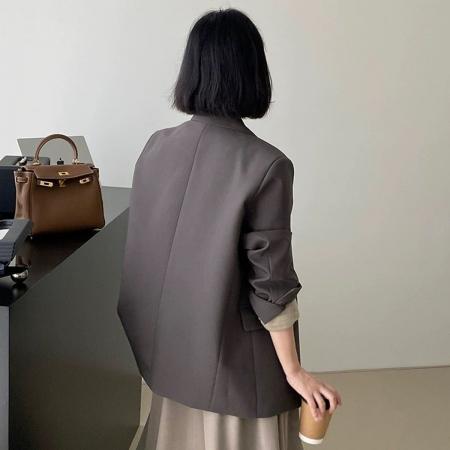 FA51238# 灰色西装外套女新款时尚总裁气质职业正装工作服高级感西服套装秋 服裝批發女裝批發服飾貨源