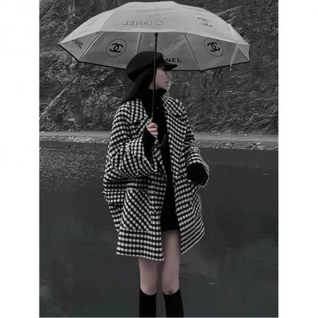 FA51272# 今年流行爆款小香风毛呢外套女秋冬新款复古时尚百搭呢子大衣 服裝批發女裝批發服飾貨源