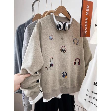 FA51282# 秋冬装卫衣女刺绣戴ins风刺绣 服裝批發女裝批發服飾貨源