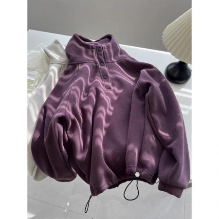 FA51315# 韩版bf中性风纯色连帽套头卫衣女加绒加厚宽松慵懒帽衫秋冬季学生 服裝批發女裝批發服飾貨源