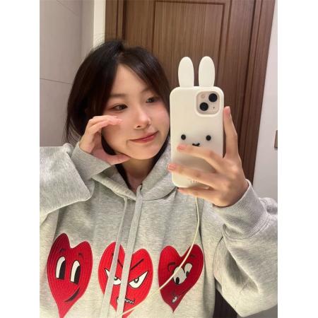 FA51320# 薄款/加绒原版绣花纯棉华棉复合连帽卫衣 服裝批發女裝批發服飾貨源