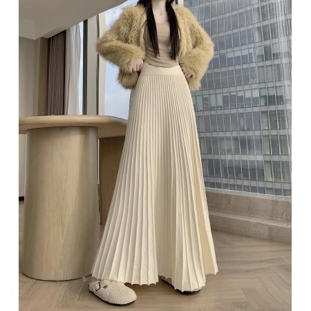 FA51369# 加厚针织半身裙女高腰遮胯梨形穿搭显瘦鱼尾裙A字包臀长裙 服裝批發女裝批發服飾貨源