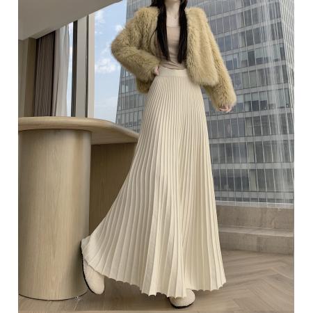 FA51369# 加厚针织半身裙女高腰遮胯梨形穿搭显瘦鱼尾裙A字包臀长裙 服裝批發女裝批發服飾貨源