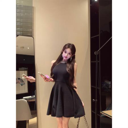 FA51460# 迷人陷阱显瘦气质时尚修身轻奢性感小众设计感连衣裙 服裝批發女裝批發服飾貨源