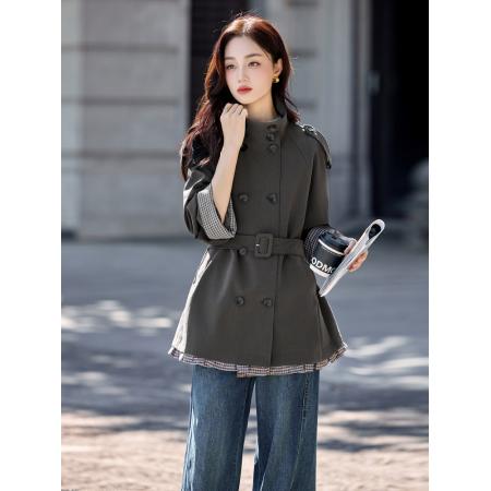 FA51488# 风衣女中长款...