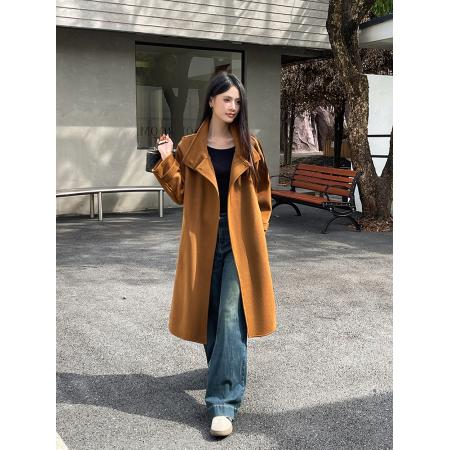 FA51493# 韩系网红款秋冬款双面呢绒大衣/毛呢外套简约又时尚呢子大衣/外套 服裝批發女裝批發服飾貨源