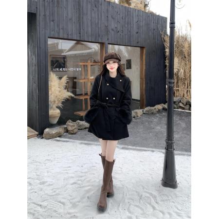 FA51505# 冬季保暖加厚毛呢外套女装新款毛袖大衣外套爆款 服裝批發女裝批發服飾貨源