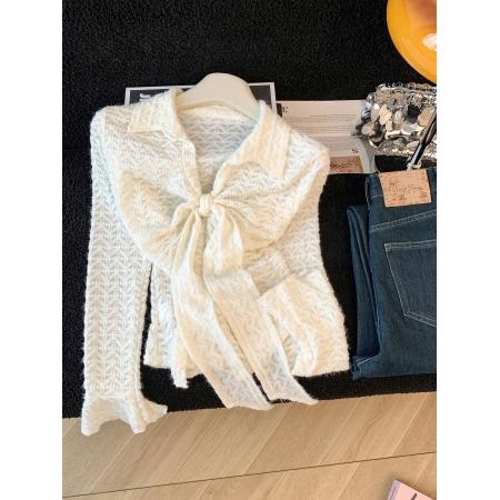 FA51519# ～纯欲性感V领蕾丝拼接气质上衣女撞色修身小个子长袖打底衫 服裝批發女裝批發服飾貨源