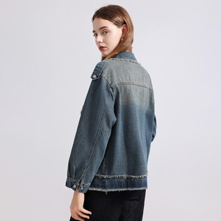 FA51562# 奶系温柔设计感减龄小香风港味牛仔上衣外套 服裝批發女裝批發服飾貨源