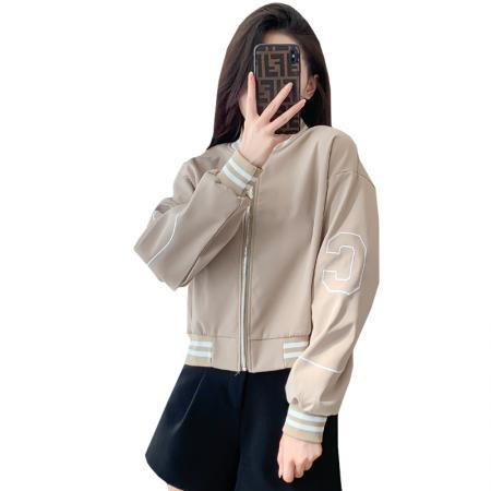 FA51572# 外套女新款棒球服百搭绣花设计感小个子休闲运动短夹克上衣 服裝批發女裝批發服飾貨源