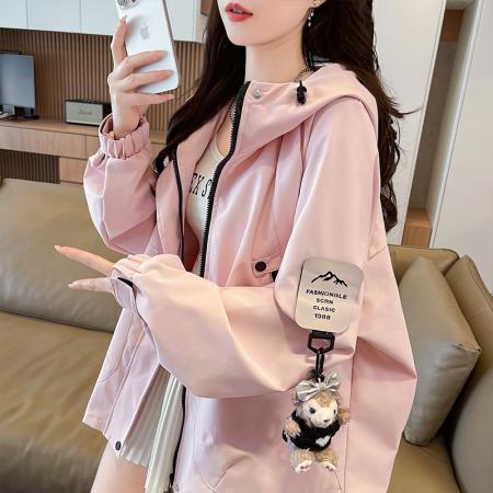 FA51574# 加棉韩版潮流机能风连帽冲锋衣外套女装秋冬百搭设计感棉衣 服裝批發女裝批發服飾貨源