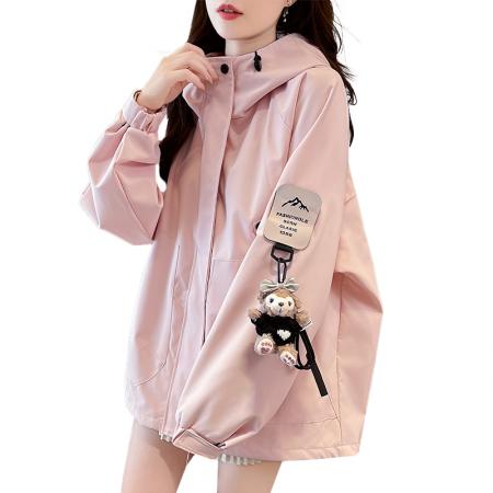 FA51574# 加棉韩版潮流机能风连帽冲锋衣外套女装秋冬百搭设计感棉衣 服裝批發女裝批發服飾貨源