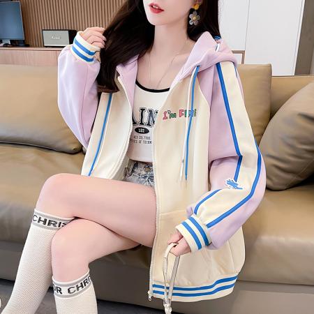 FA51584# 学院风棒球服外套少女春秋新款初中高中学生宽松个性上衣 服裝批發女裝批發服飾貨源