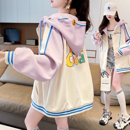 FA51584# 学院风棒球服外套少女春秋新款初中高中学生宽松个性上衣 服裝批發女裝批發服飾貨源