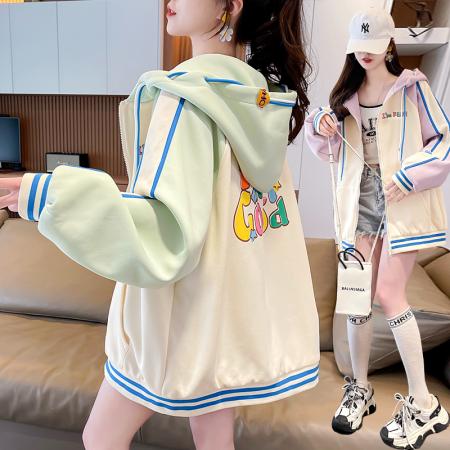 FA51584# 学院风棒球服外套少女春秋新款初中高中学生宽松个性上衣 服裝批發女裝批發服飾貨源