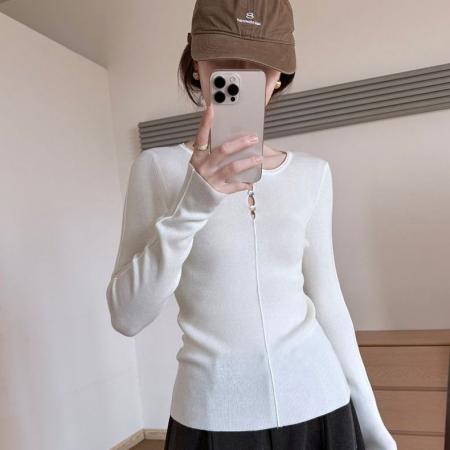 FA51608# 美式镂空小心机秋冬季内搭修身打底衫设计感显瘦长袖上衣 服裝批發女裝批發服飾貨源