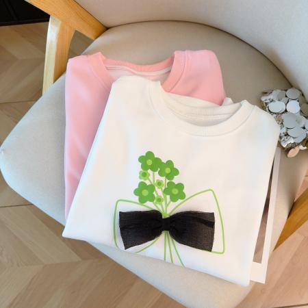 FA51636# 长袖圆领卫衣女冬季加厚新款设计感小众打底衫减龄上衣 服裝批發女裝批發服飾貨源