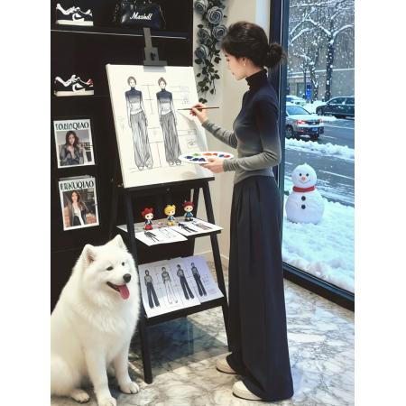 FA51640# 渐变色高领修身针织衫毛衣可外穿内搭女秋冬穿搭韩系显瘦辣妹上衣 服裝批發女裝批發服飾貨源