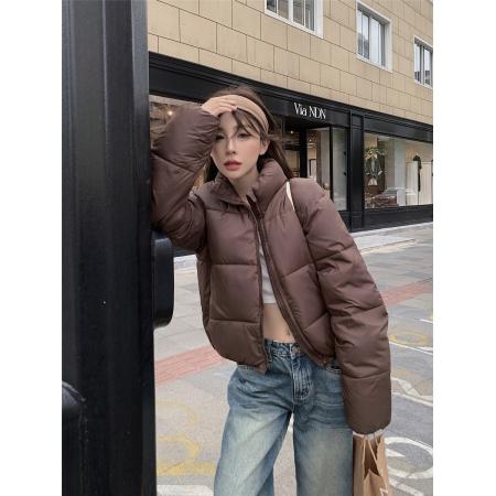 FA51675# 美式短款棉服女新款面包立领短款秋冬外套 服裝批發女裝批發服飾貨源