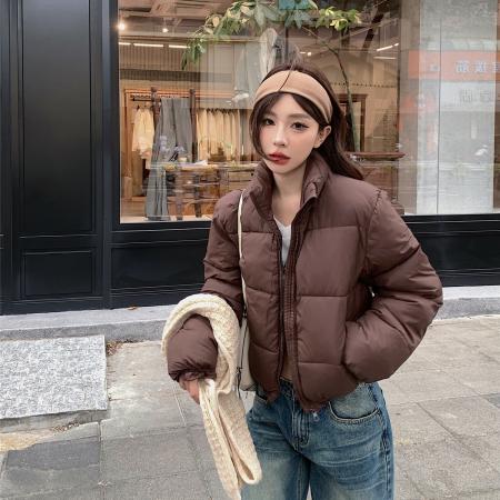 FA51675# 美式短款棉服女新款面包立领短款秋冬外套 服裝批發女裝批發服飾貨源