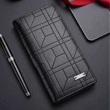 TJ2197# 跨境新款男士钱包长款多卡位学生休闲超薄青年大容量手拿包零钱包