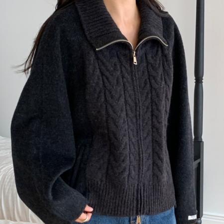 FA51720# 韩国chic秋冬小众设计感拼接针织高领毛呢外套女 服裝批發女裝批發服飾貨源