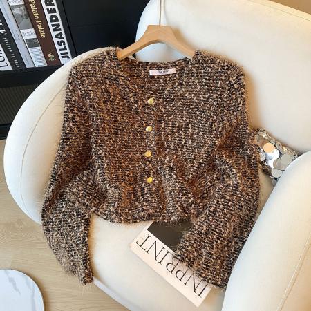 FA51726# 小香风粗花呢短外套女春秋季新款高级感气质开衫上衣 服裝批發女裝批發服飾貨源