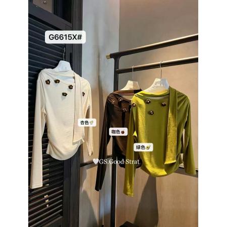 FA51746# 露肩长袖针织衫女秋季新款修身显瘦甜辣风气质韩系穿搭龙女 服裝批發女裝批發服飾貨源