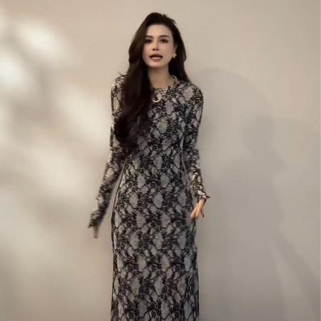 FA51791# 大婷婷复古秋冬长袖加厚短裙修身连衣裙长短款加绒内衬 服裝批發女裝批發服飾貨源