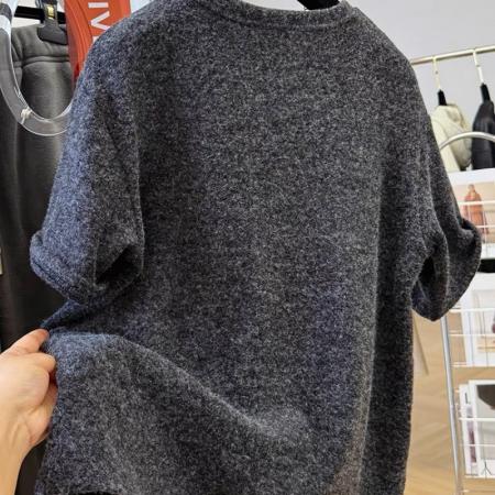 FA51850# 原版质量早春特大码300斤卡通磨毛德绒圆领短袖T恤女新款上衣 服裝批發女裝批發服飾貨源