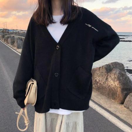 FA51870# 秋冬新款大码女装胖MM毛衣开衫外套中长款显瘦慵懒风针织上衣 服裝批發女裝批發服飾貨源