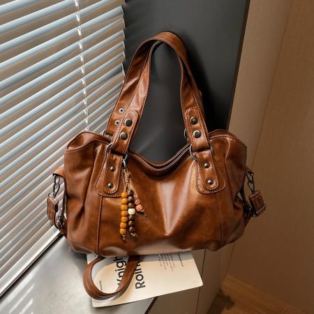 TJ2214# 秋冬季大容量包包跨境新款包包女包百搭斜挎包休闲单肩托特水桶包