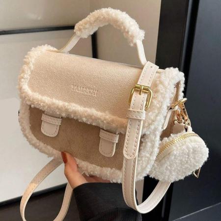 TJ2220# 麂皮绒包包斜挎...