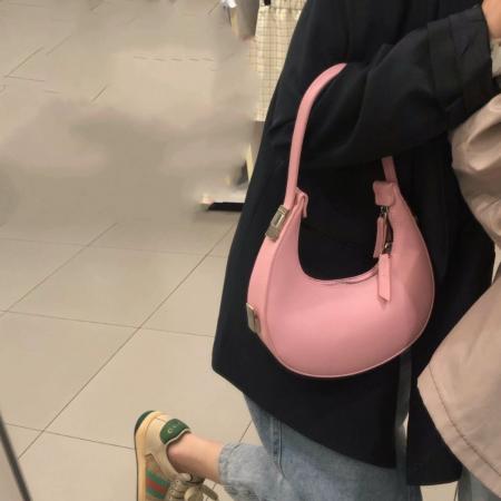 TJ2221# 法式小众包包女2024新款高级感手提腋下包简约百搭单肩月牙包包女