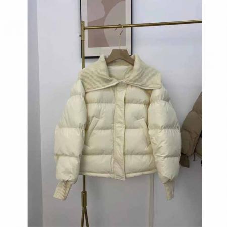 FA51963# 韩国chic冬季复古气质大翻领拉链式百搭加厚保暖长袖棉衣外套女 服裝批發女裝批發服飾貨源