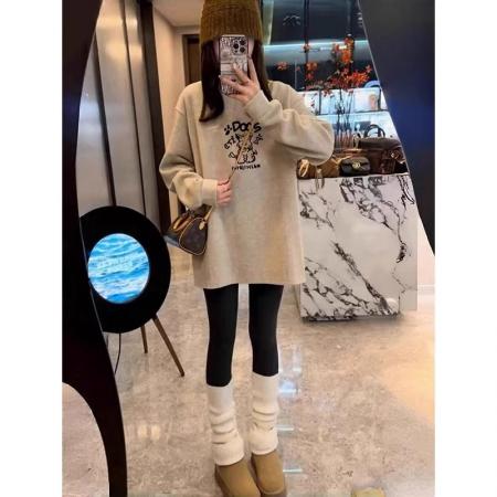 FA51974# 溜溜绵羊绒春秋季新款韩版长袖T恤女设计感 服裝批發女裝批發服飾貨源