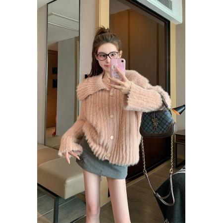 FA51999# 马海毛娃娃领...